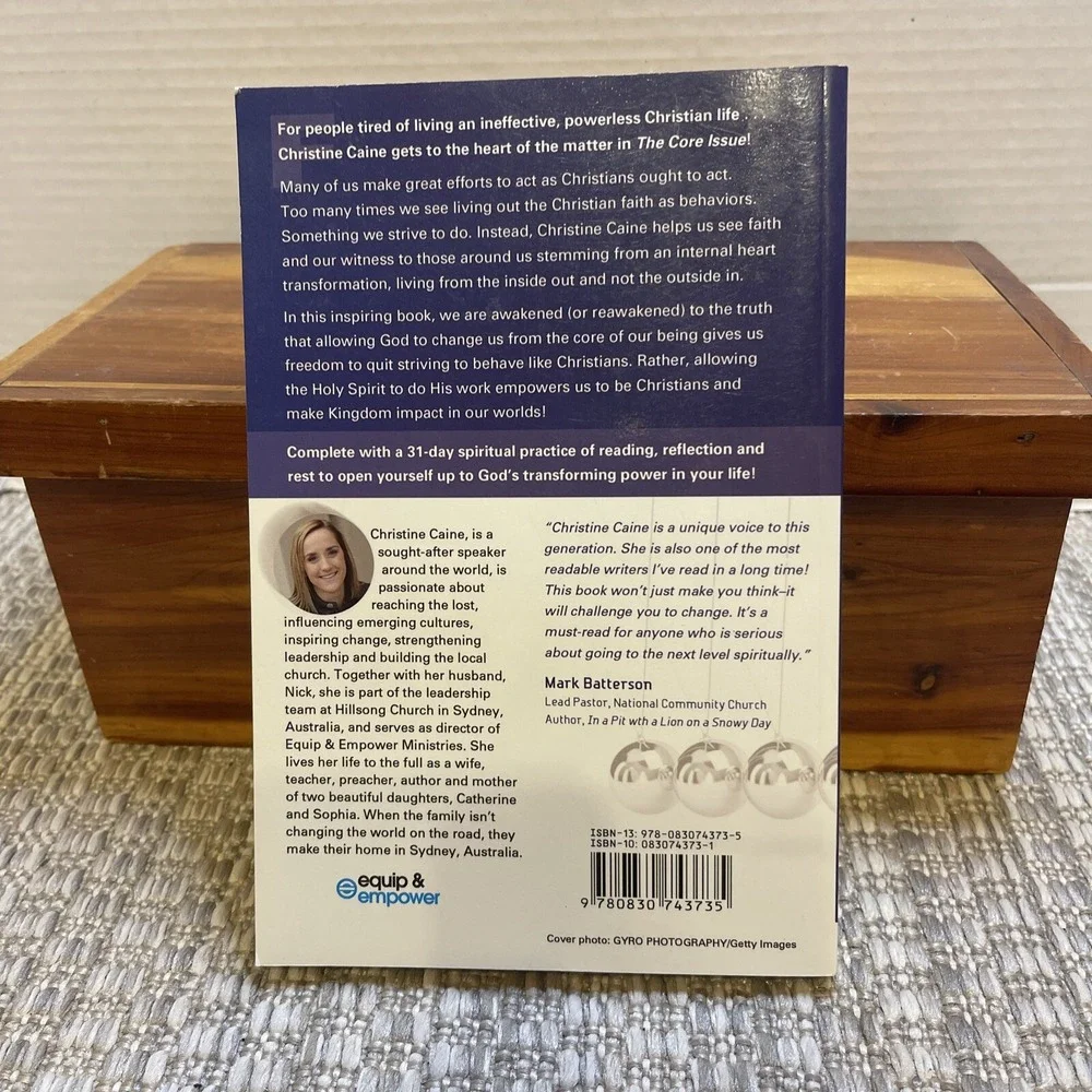 The Core Issue Authentic Living Christian‎ Living Paperback by Christine Caine